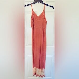 RAYA Sun Peach Spaghetti Strap Wide Leg Jumpsuit Size M